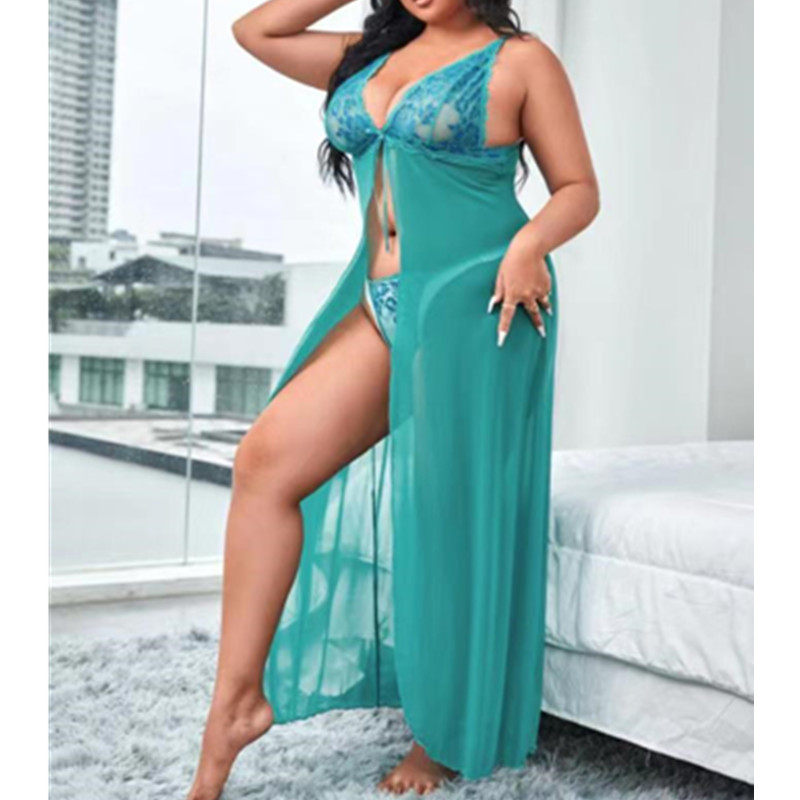 Túnica de malla volante sexy ropa denoche